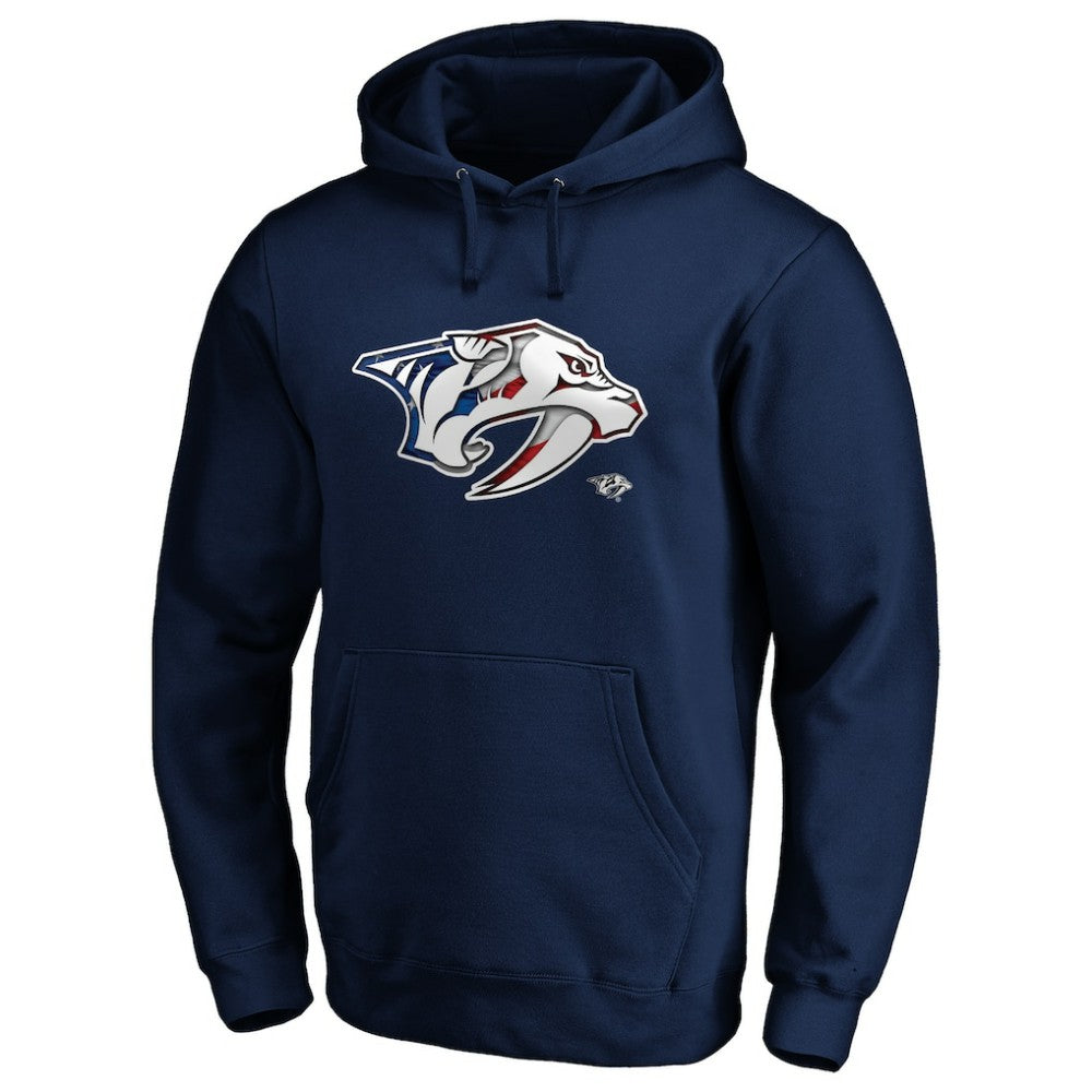 Nashville Predators Banner Wave Logo Pullover Hoodie Discount