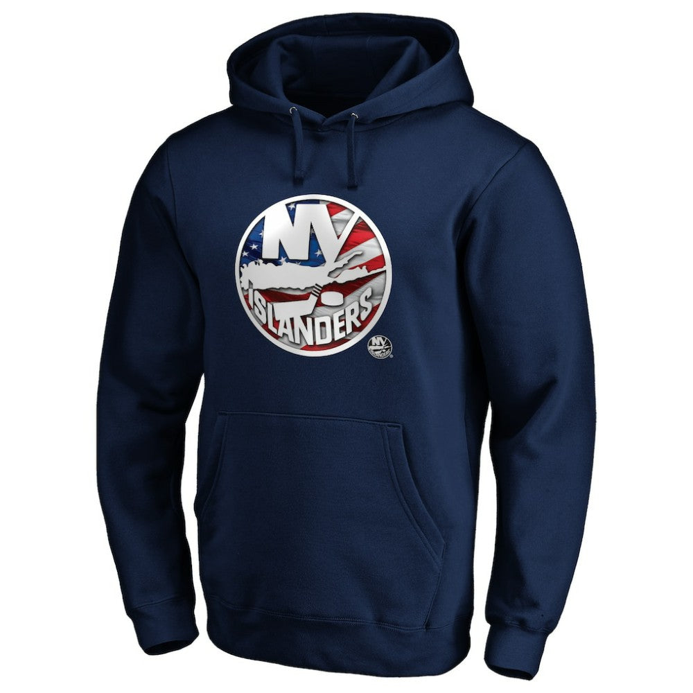 New York Islanders Banner Wave Logo Pullover Hoodie Discount
