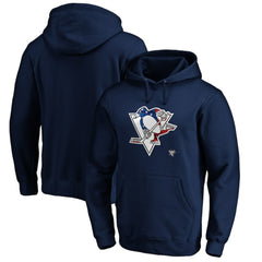 Pittsburgh Penguins Banner Wave Logo Pullover Hoodie Online