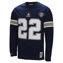 Dallas Cowboys Mitchell & Ness Emmitt Smith  Throwback Retired Player Name & Number Long Sleeve Top