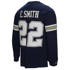 Dallas Cowboys Mitchell & Ness Emmitt Smith  Throwback Retired Player Name & Number Long Sleeve Top