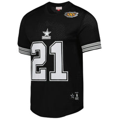 Dallas Cowboys Mitchell & Ness Deion Sanders  Retired Player Name & Number Mesh Top