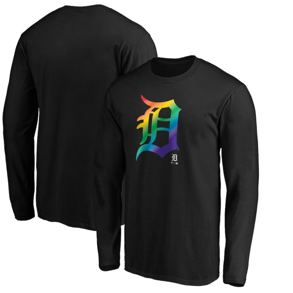 Detroit Tigers Team Pride Logo Long Sleeve T-Shirt | MLB Discount