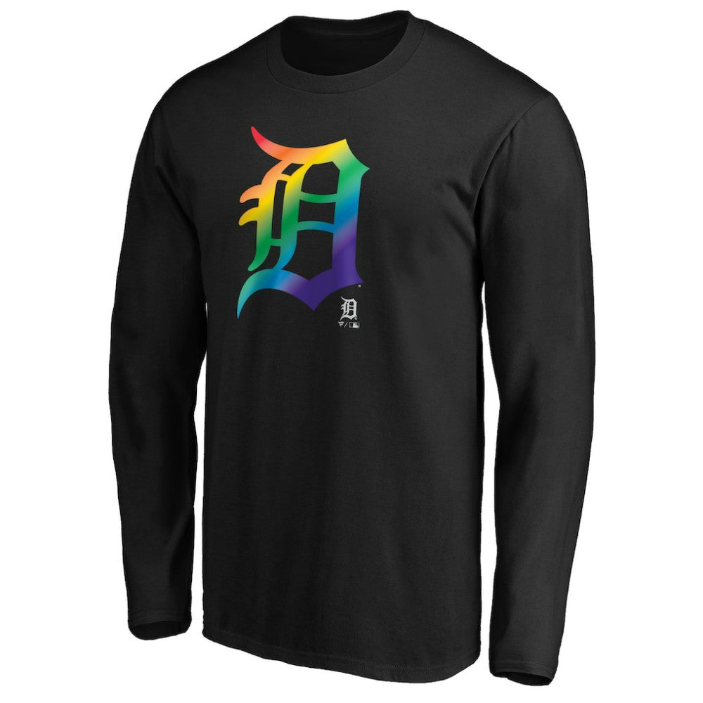 Detroit Tigers Team Pride Logo Long Sleeve T-Shirt | MLB Discount