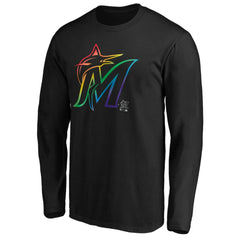 Miami Marlins Team Pride Logo Long Sleeve T-Shirt | MLB US