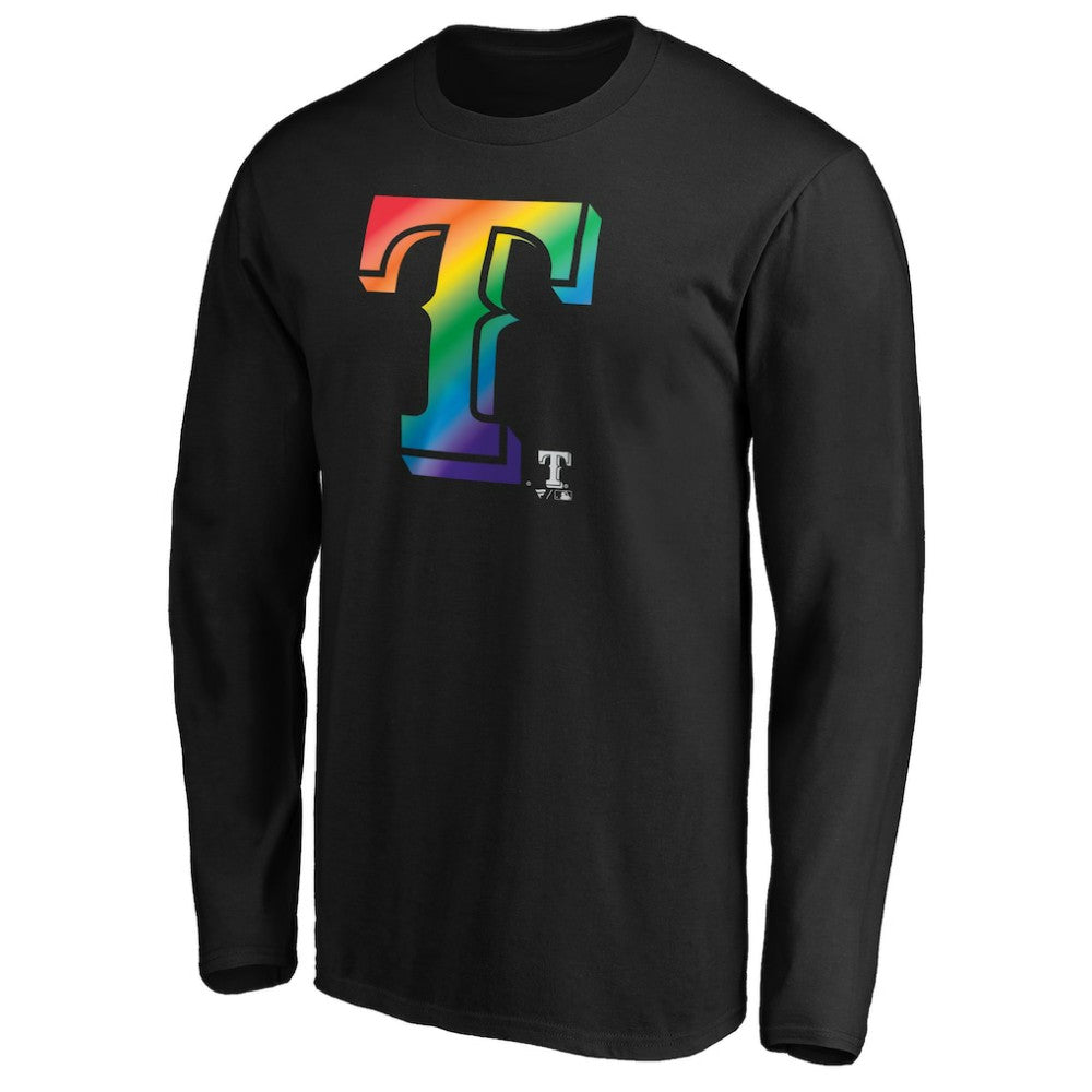 Texas Rangers Team Pride Logo Long Sleeve T-Shirt | MLB On Sale