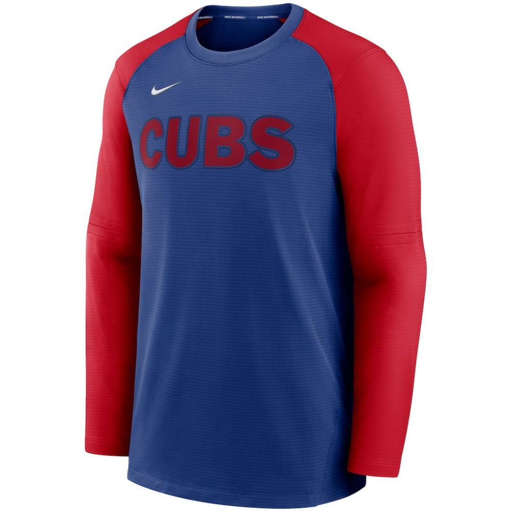 Chicago Cubs Nike Authentic Collection Pregame Performance Raglan Pullover Sweatshirt | MLB New