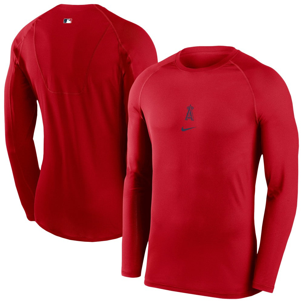 Los Angeles Angels Nike Authentic Collection Raglan Long Sleeve T-Shirt | MLB On Sale
