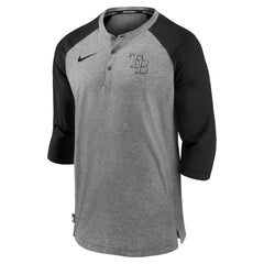 Tampa Bay Rays Nike Authentic Collection Flux Henley Raglan 3/4-Sleeve T-Shirt | MLB Near me