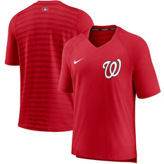 Washington Nationals Nike Authentic Collection Pregame Performance V-Neck T-Shirt | MLB Discount