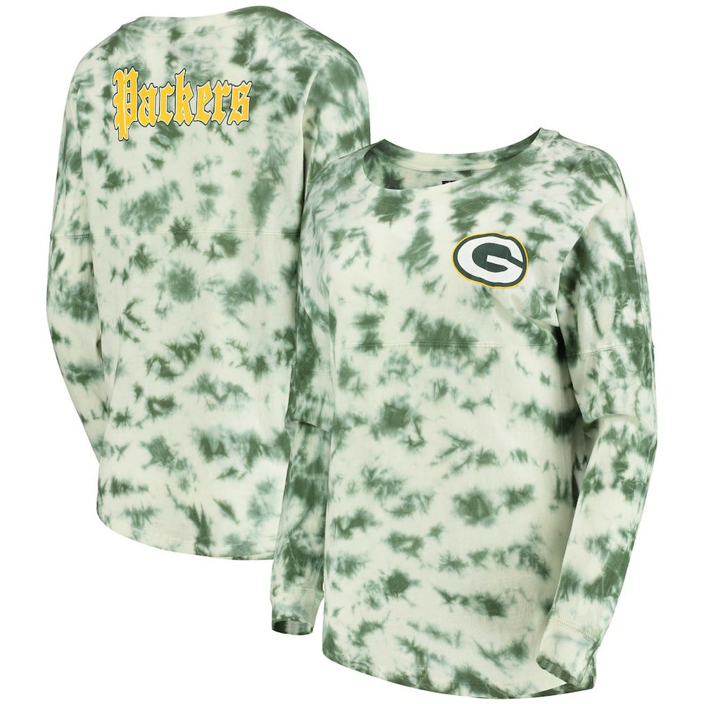 Green Bay Packers New Era Women's Tie-Dye Long Sleeve T-Shirt