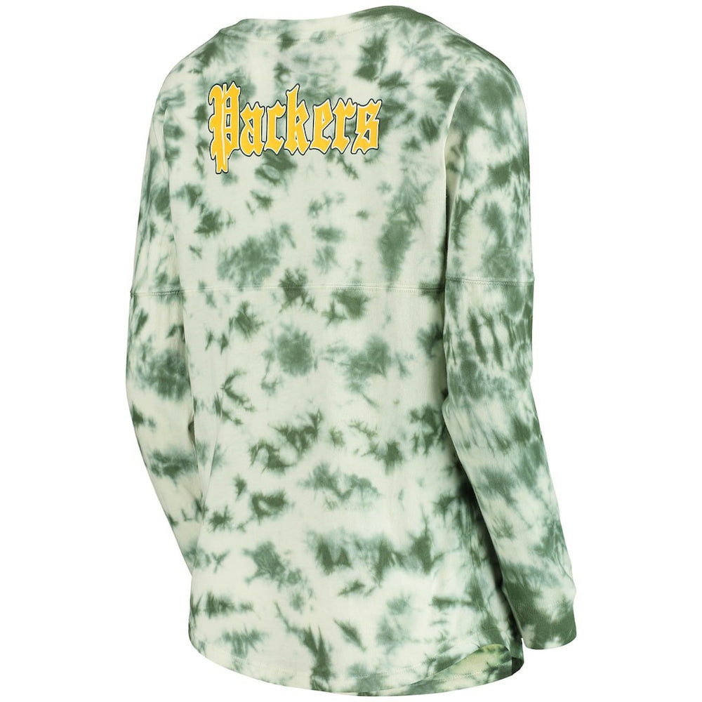 Green Bay Packers New Era Women's Tie-Dye Long Sleeve T-Shirt