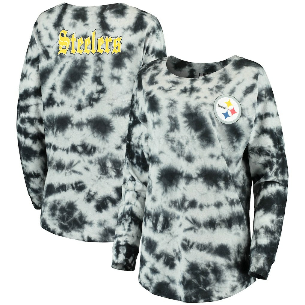 Pittsburgh Steelers New Era Women's Tie-Dye Long Sleeve T-Shirt