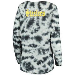Pittsburgh Steelers New Era Women's Tie-Dye Long Sleeve T-Shirt