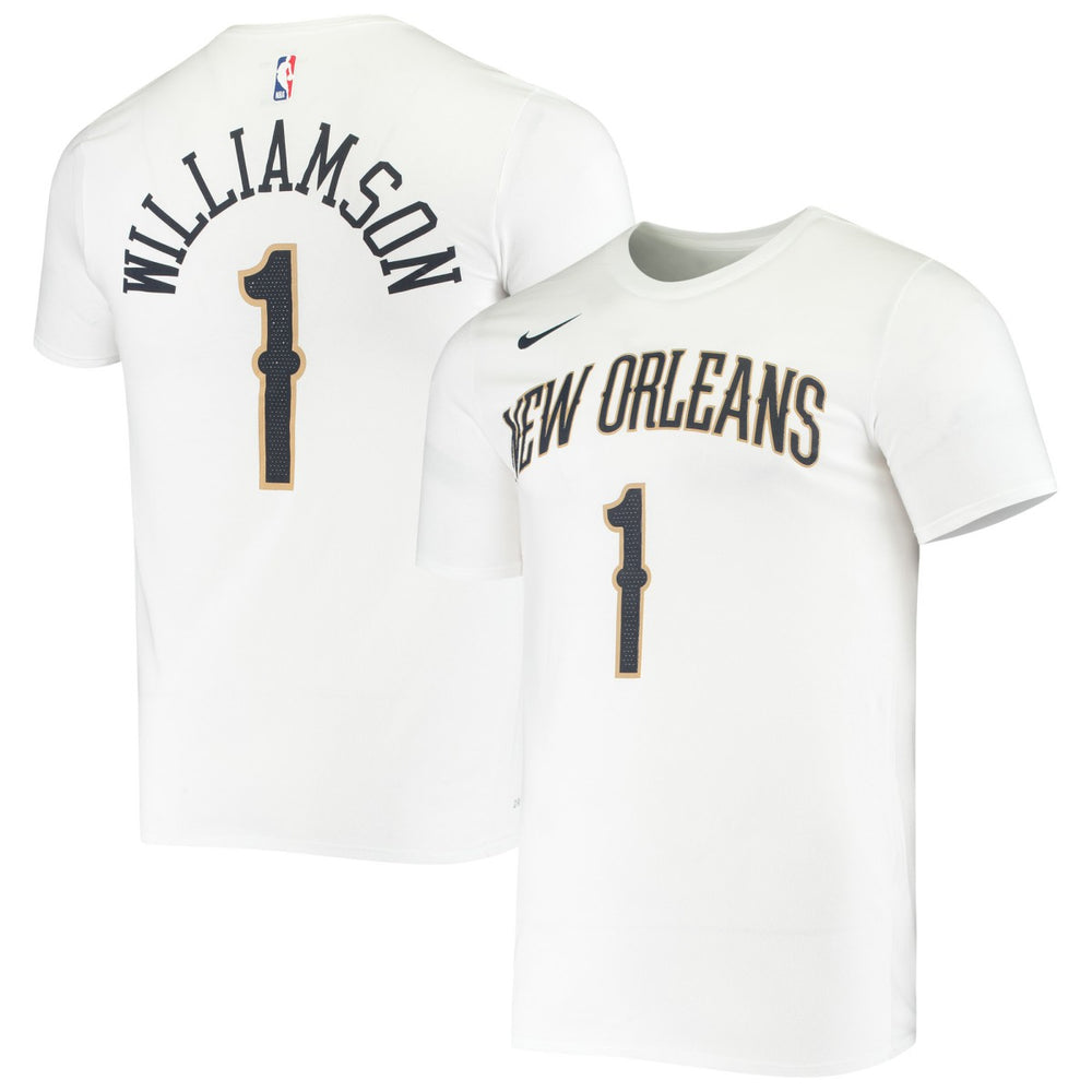 Zion Williamson New Orleans Pelicans Name & Number Performance T-Shirt Outlet