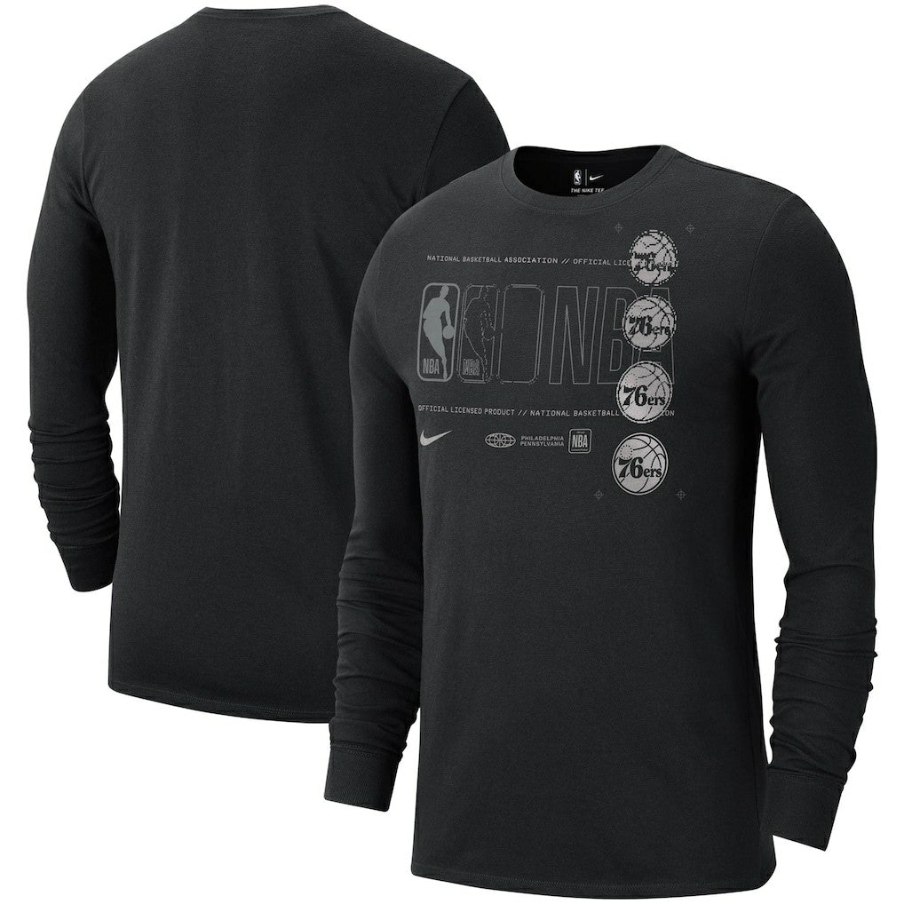 Philadelphia 76ers Courtside Chrome Long Sleeve T-Shirt Discount