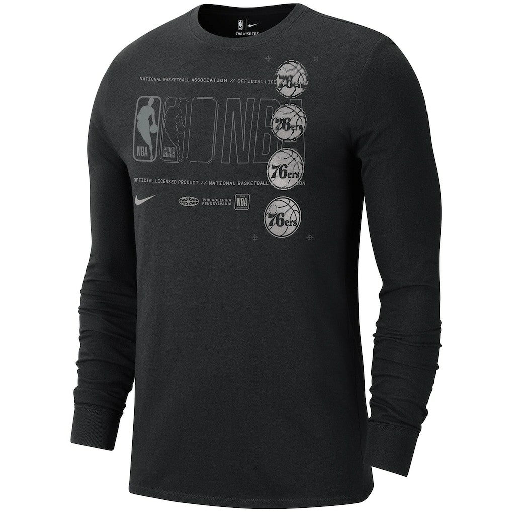 Philadelphia 76ers Courtside Chrome Long Sleeve T-Shirt Discount