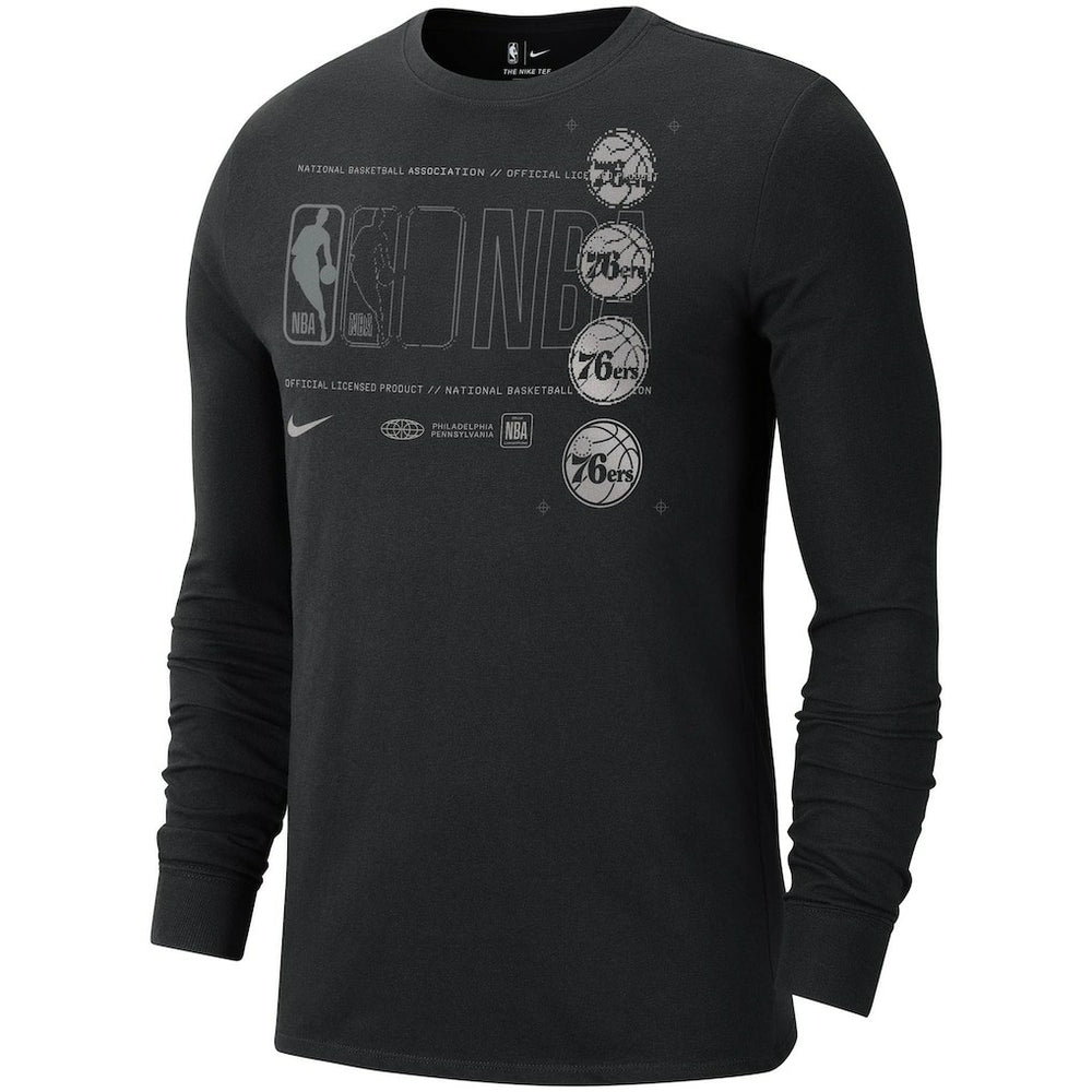 Philadelphia 76ers Courtside Chrome Long Sleeve T-Shirt Discount