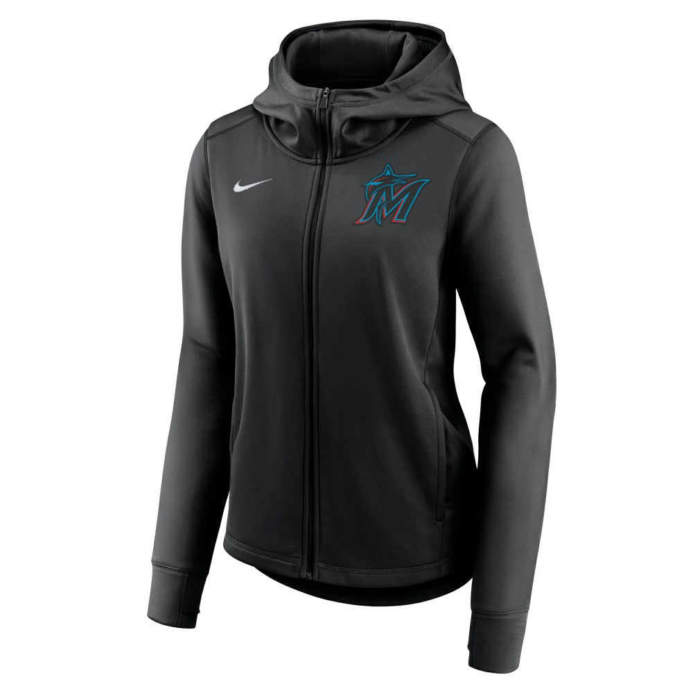 Miami Marlins Nike Women's Authentic Collection Baseball Performance Full-Zip Hoodie | MLB On Sale