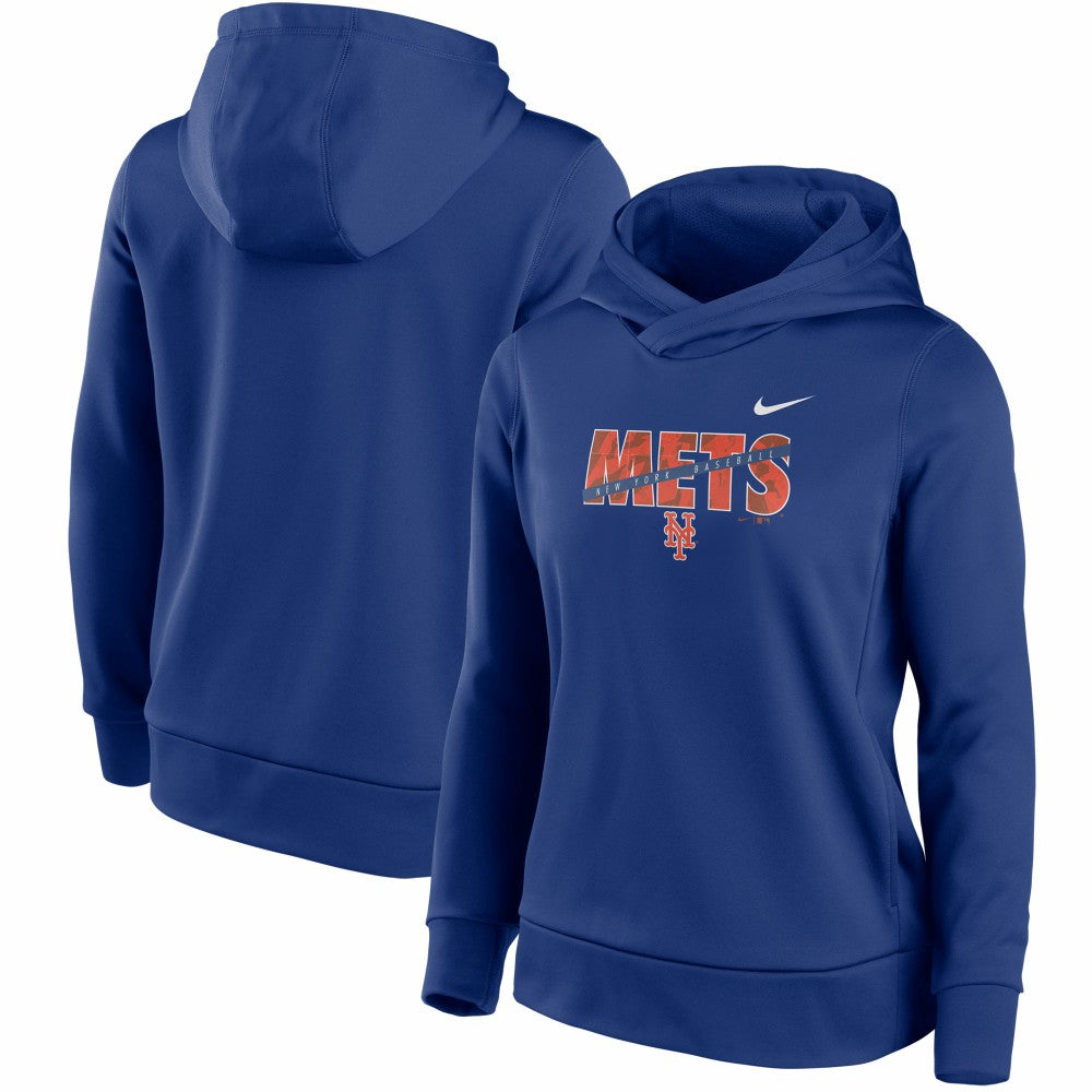 New York Mets Nike Women's Club Angle Performance Pullover Hoodie | MLB New