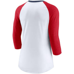 Washington Nationals Nike Women's Color Split Tri-Blend 3/4-Sleeve Raglan T-Shirt | MLB US