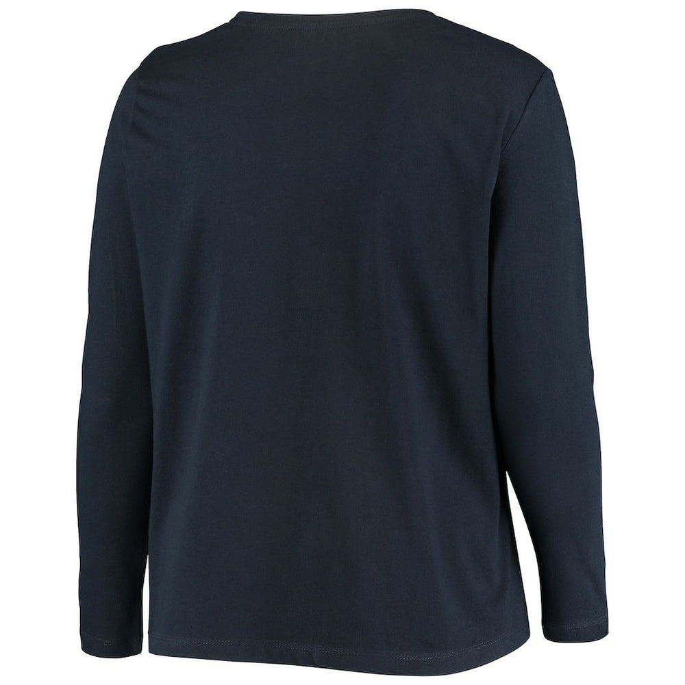 Chicago Bears Fanatics Women's Plus Size Primary Logo Long Sleeve Scoop Neck T-Shirt
