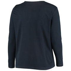Chicago Bears Fanatics Women's Plus Size Primary Logo Long Sleeve Scoop Neck T-Shirt