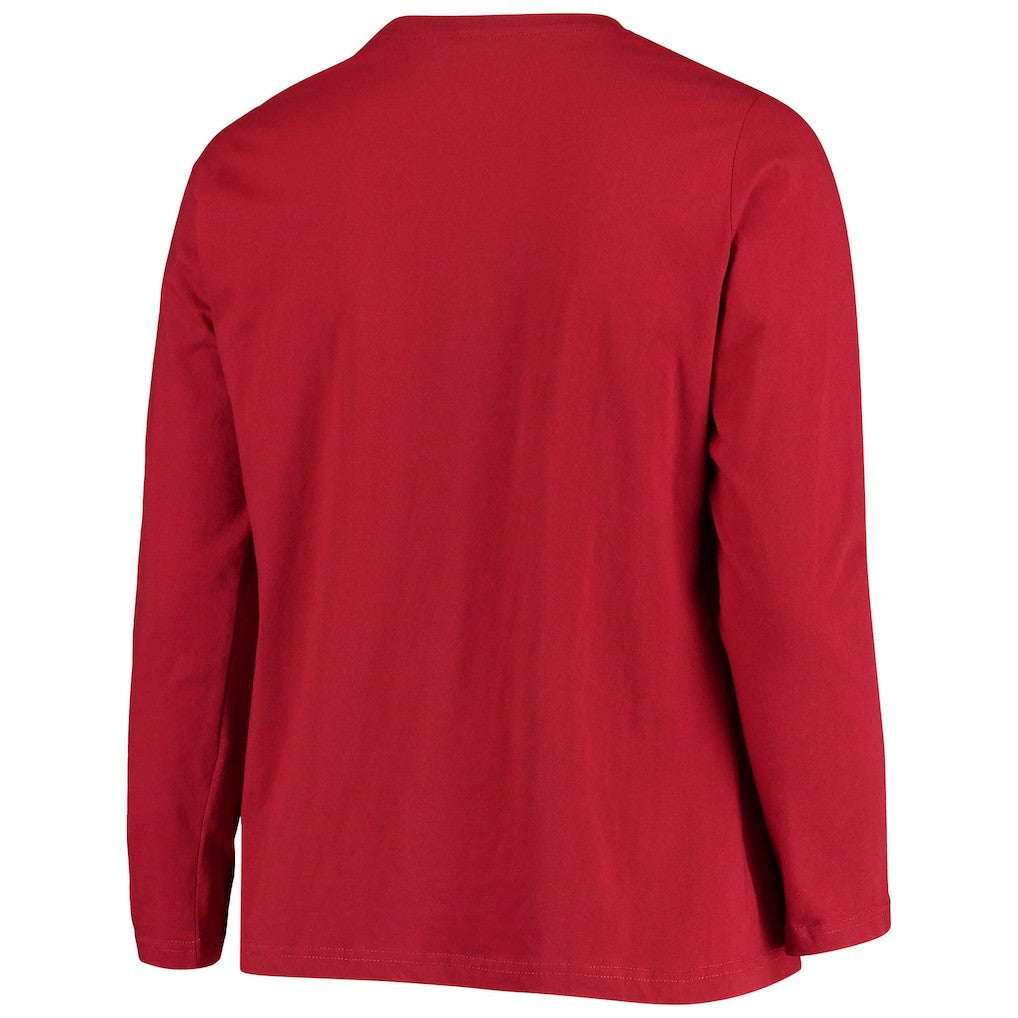 Arizona Cardinals Fanatics Women's Plus Size Primary Logo Long Sleeve Scoop Neck T-Shirt