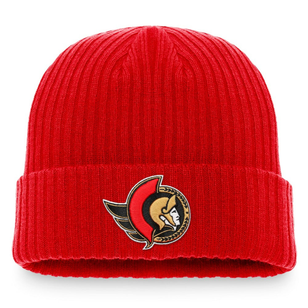 Ottawa Senators Fanatics Core Primary Logo Cuffed Knit Hat Discount