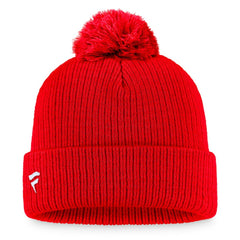Detroit Red Wings Fanatics Primary Logo Cuffed Knit Hat with Pom Outlet