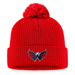 Washington Capitals Fanatics Primary Logo Cuffed Knit Hat with Pom Discount