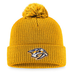 Nashville Predators Fanatics Primary Logo Cuffed Knit Hat with Pom Online