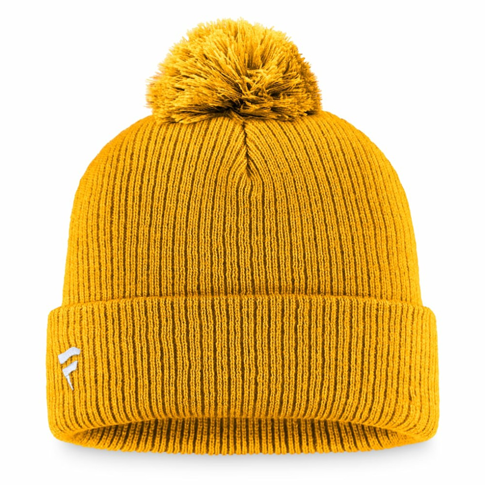 Nashville Predators Fanatics Primary Logo Cuffed Knit Hat with Pom Online