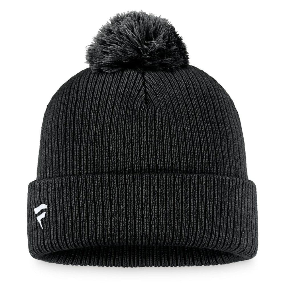 Pittsburgh Penguins Fanatics Primary Logo Cuffed Knit Hat with Pom On Sale