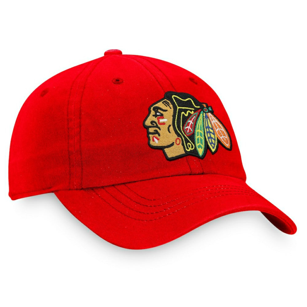 Chicago Blackhawks Fanatics Women's Core Primary Logo Adjustable Hat For Sale