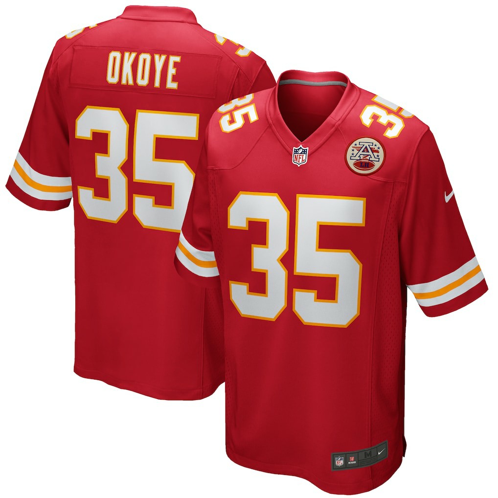 Kansas City Chiefs Nike Christian Okoye  Game Retired Player Jersey