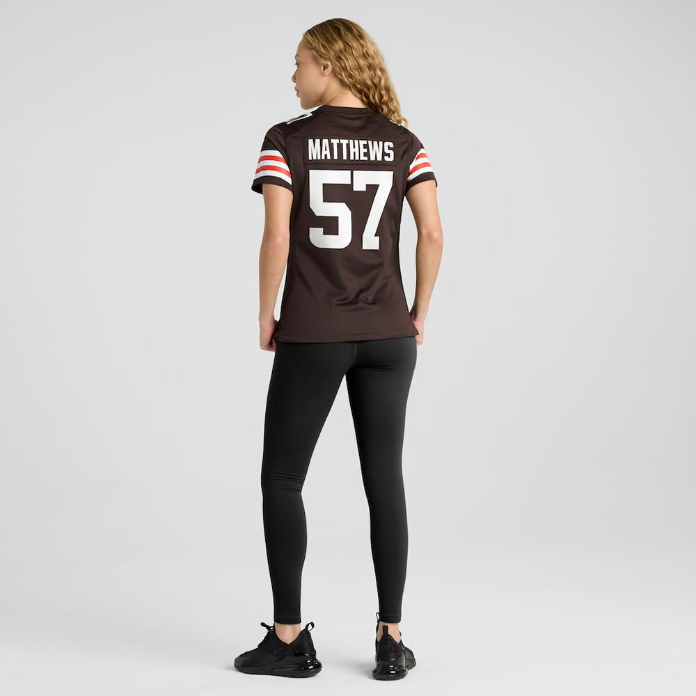 Cleveland Browns Nike Clay Matthews  Women's Game Retired Player Jersey