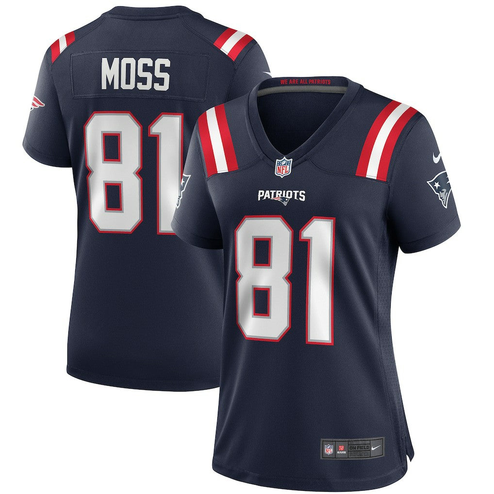 New England Patriots Nike Randy Moss  Women's Game Retired Player Jersey