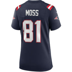New England Patriots Nike Randy Moss  Women's Game Retired Player Jersey