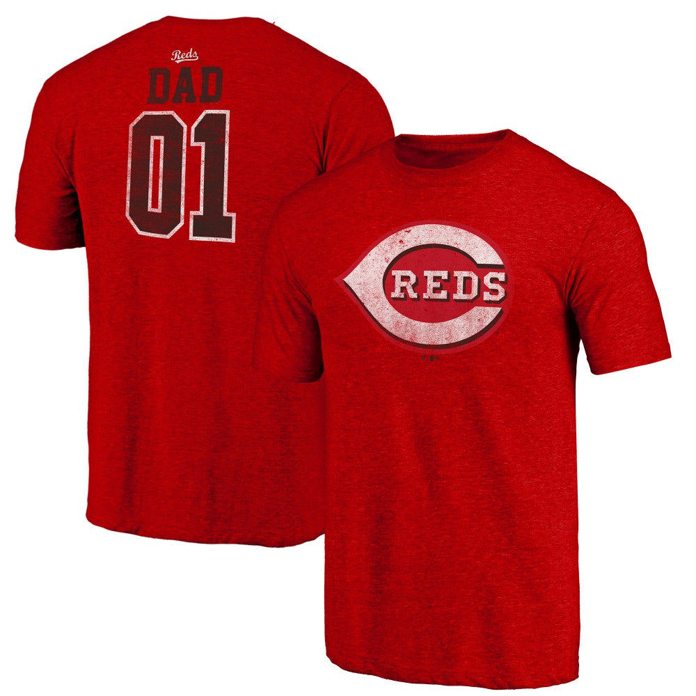 Cincinnati Reds Father's Day Greatest Dad Tri-Blend T-Shirt | MLB Near me