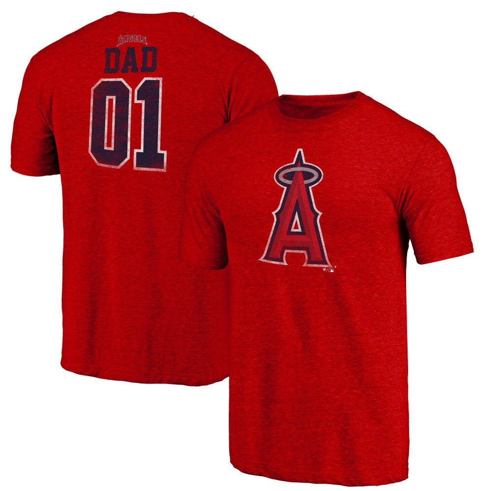 Los Angeles Angels Father's Day Greatest Dad Tri-Blend T-Shirt | MLB On Sale