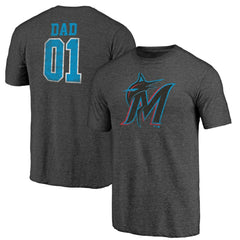 Miami Marlins Father's Day Greatest Dad Tri-Blend T-Shirt | MLB New