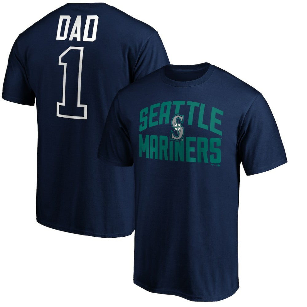 Seattle Mariners Father's Day #1 Dad T-Shirt | MLB For sale