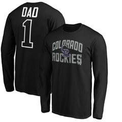 Colorado Rockies Father's Day #1 Dad Long Sleeve T-Shirt | MLB New