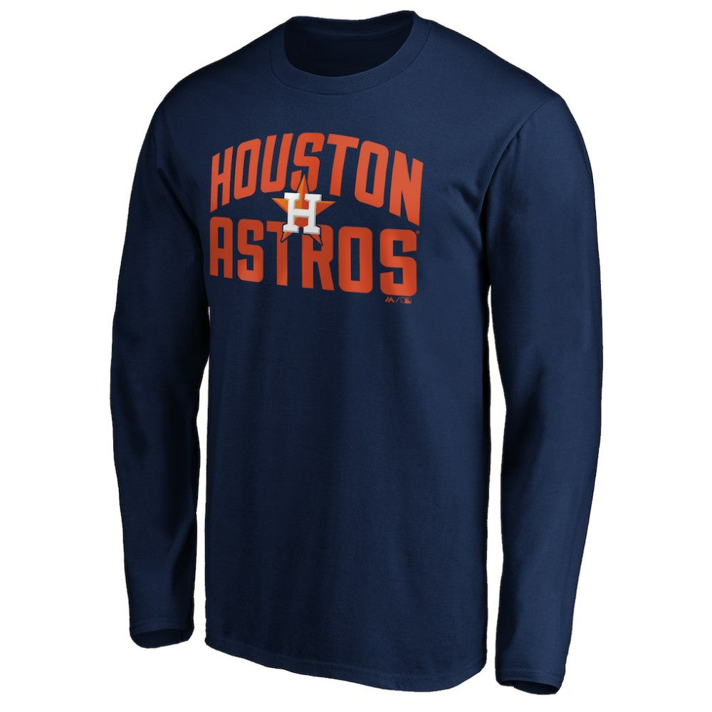 Houston Astros Father's Day #1 Dad Long Sleeve T-Shirt | MLB Discount