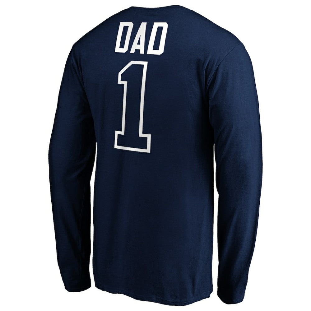 Seattle Mariners Father's Day #1 Dad Long Sleeve T-Shirt | MLB New