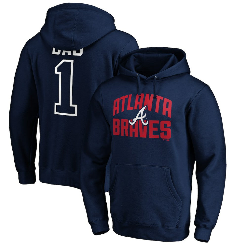 Atlanta Braves Father's Day #1 Dad Pullover Hoodie | MLB Near me