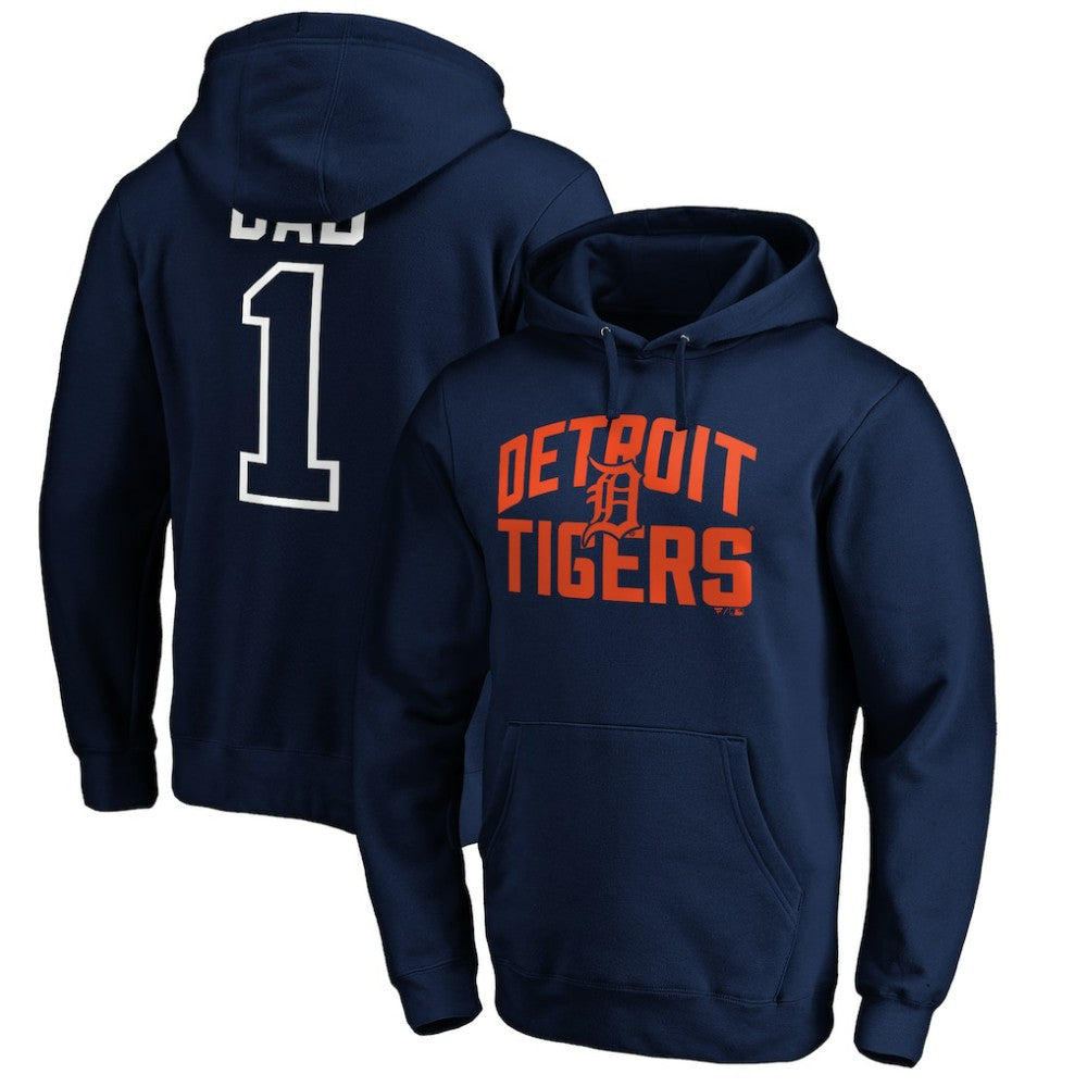Detroit Tigers Father's Day #1 Dad Pullover Hoodie | MLB Sale