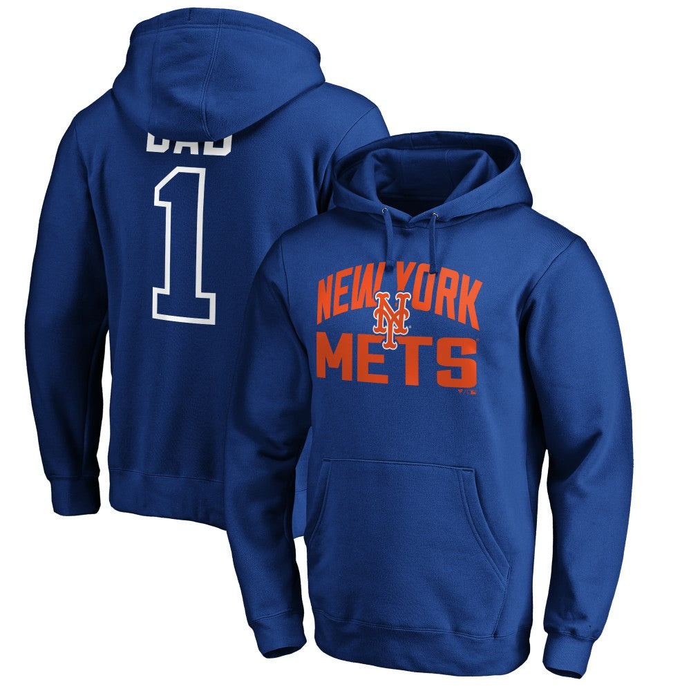 New York Mets Father's Day #1 Dad Pullover Hoodie | MLB New