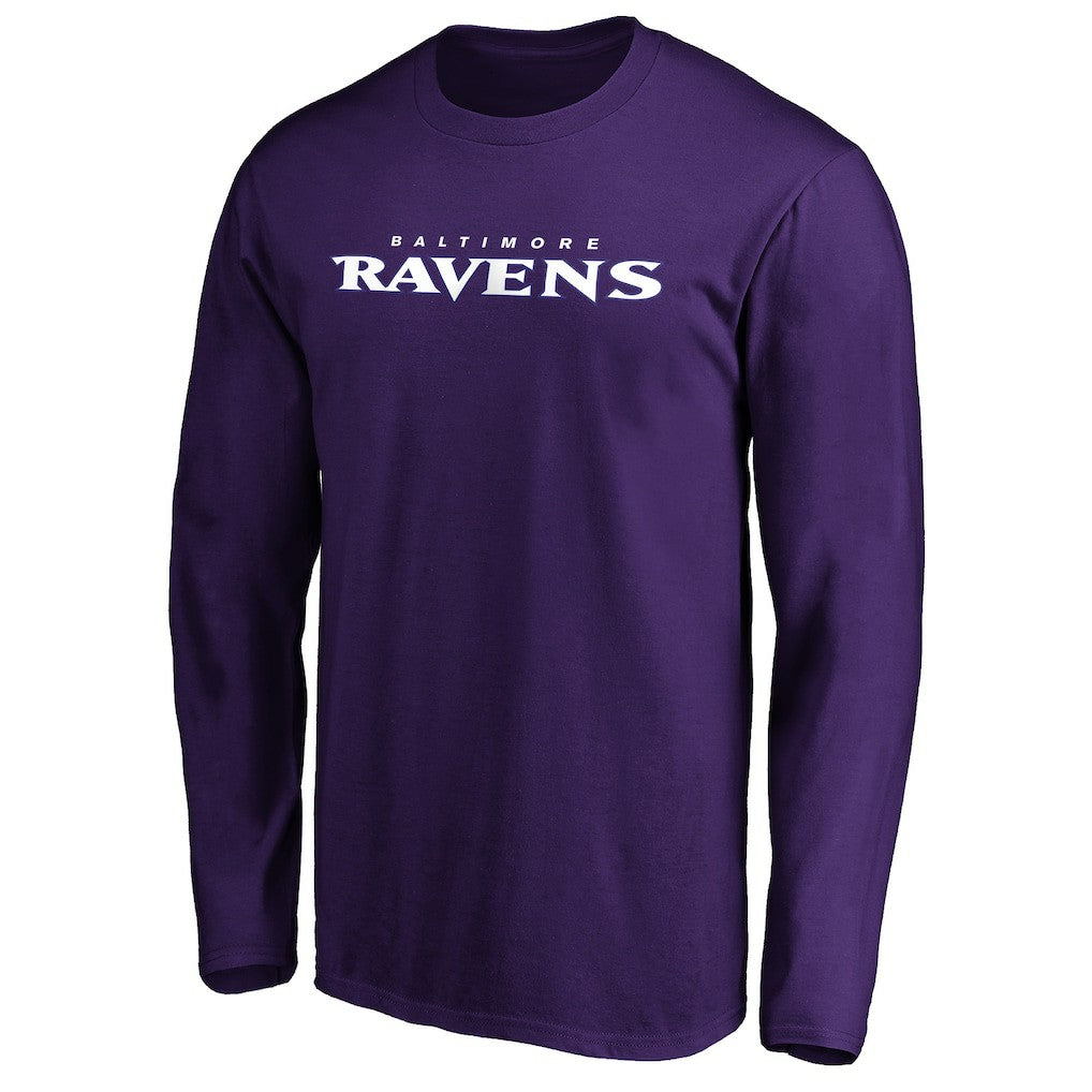 Baltimore Ravens  #1 Dad Long Sleeve Team Logo T-Shirt